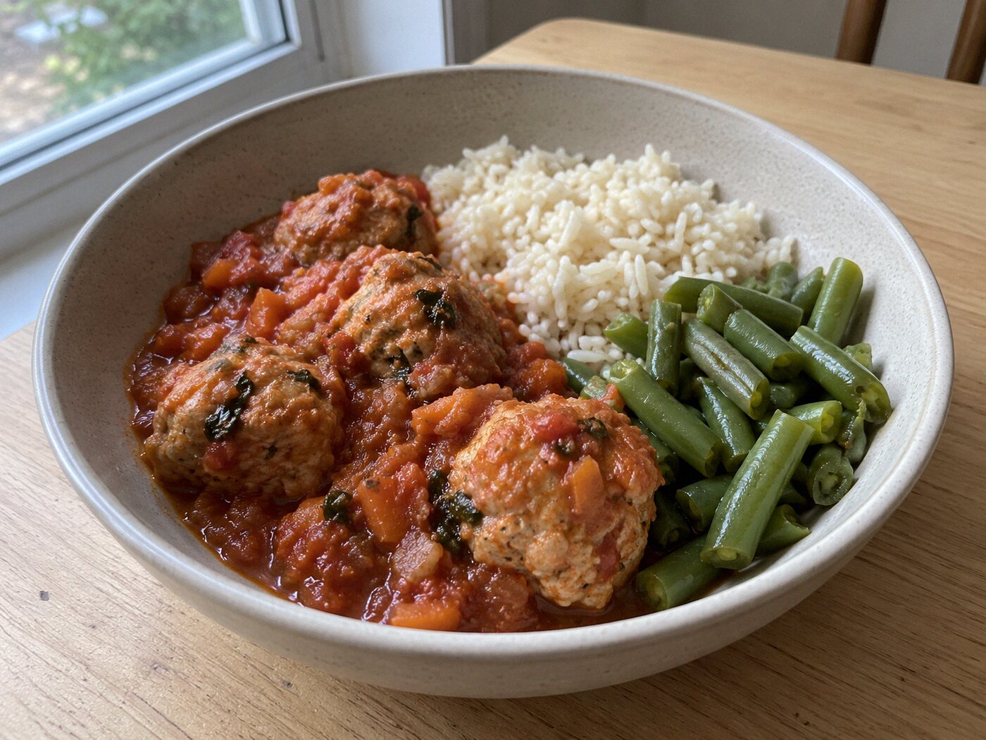Kalkoenballetjes in tomaten-basilicumsaus