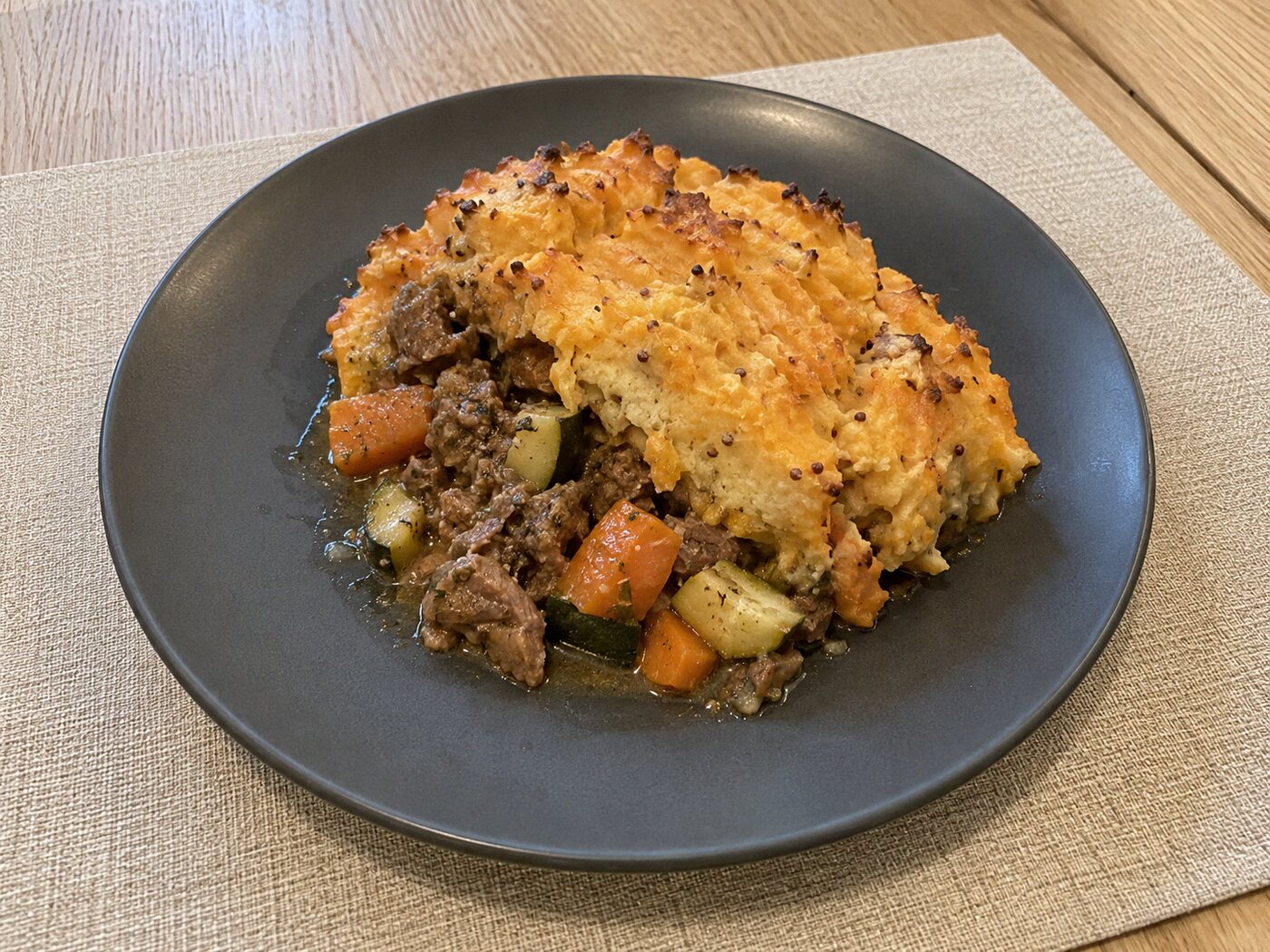 Shepherd's pie met lamsvlees en zoete-aardappelpuree